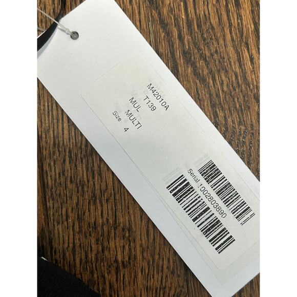 NWT Maslavi RTW By Jovani M42010 Multi Sleeveless Peplum Contemporary Top Size 4 - Picture 8 of 13